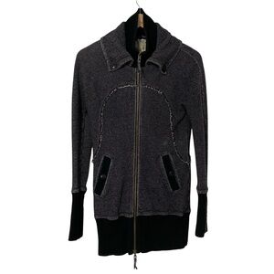 Free People Stitch Zip Up Sweater Jacket